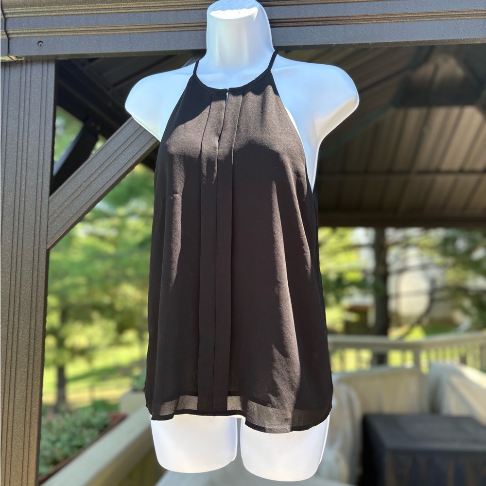 Naked Zebra Black Halter Tunic, Size: S
